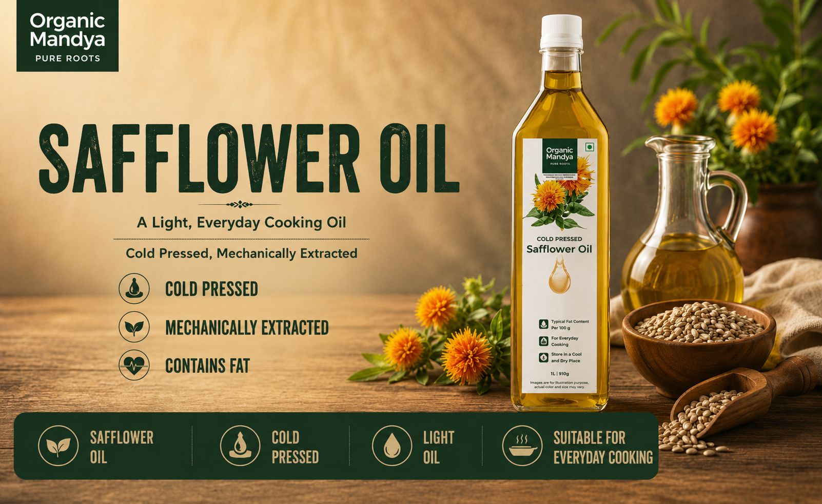 cold pressed safflower oil