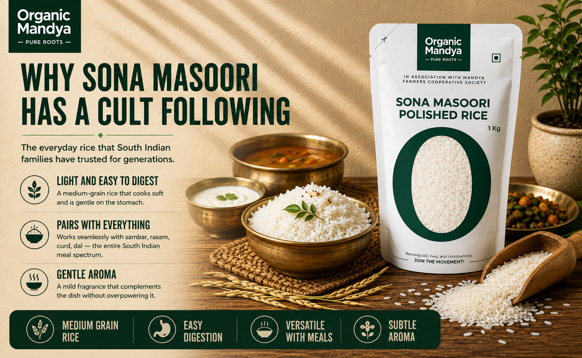 Packaged Sona Masoori rice
