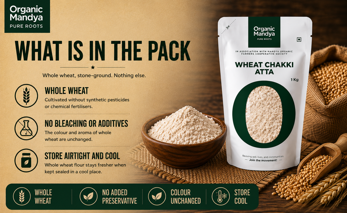 Rava sooji packet with raw wheat