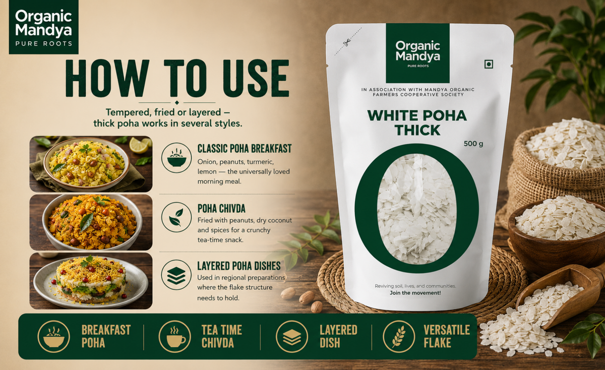 usage - white - poha - thick - 500 - gm