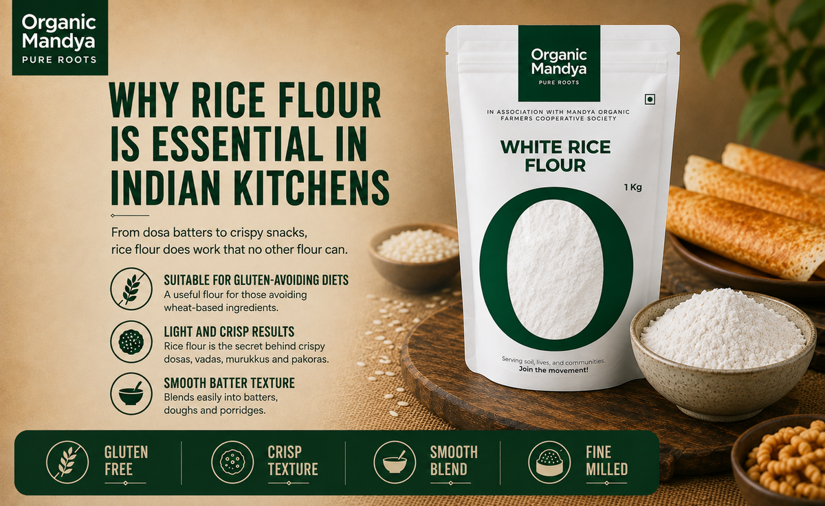 Rice flour with Indian dishes