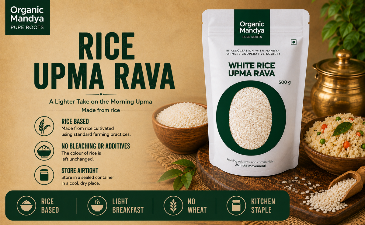White rice upma rava pack