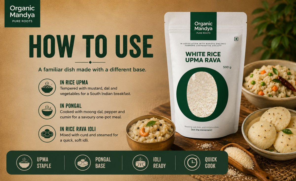 usage - white - rice - upma - rava - 500g