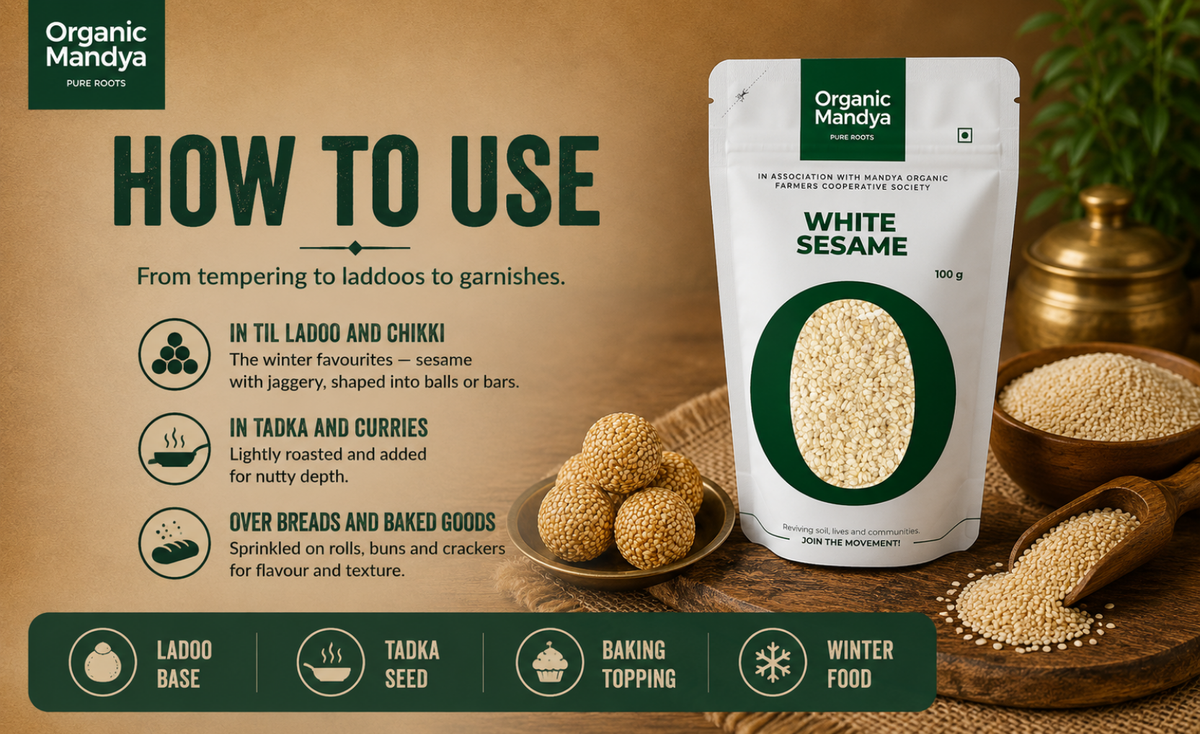 usage - white - sesame - 100 - gm