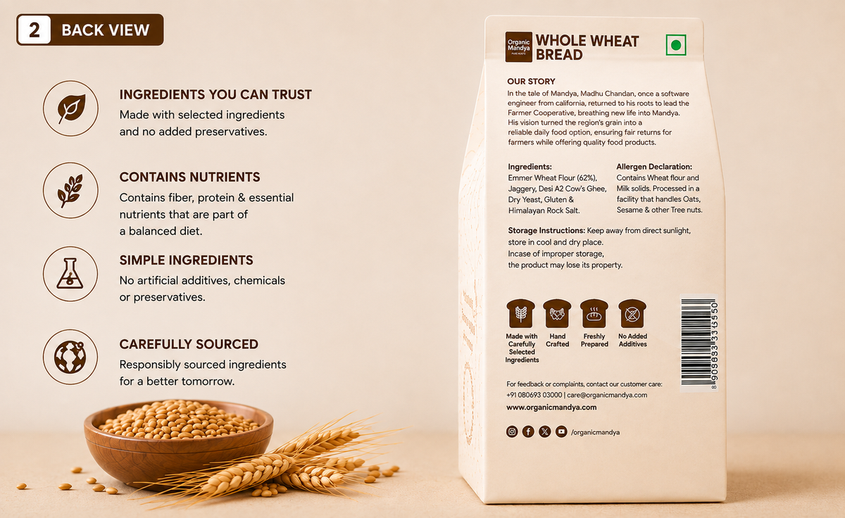 Khapli Wheat Bread Packaging