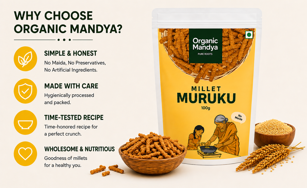 Millet Muruku with ingredients