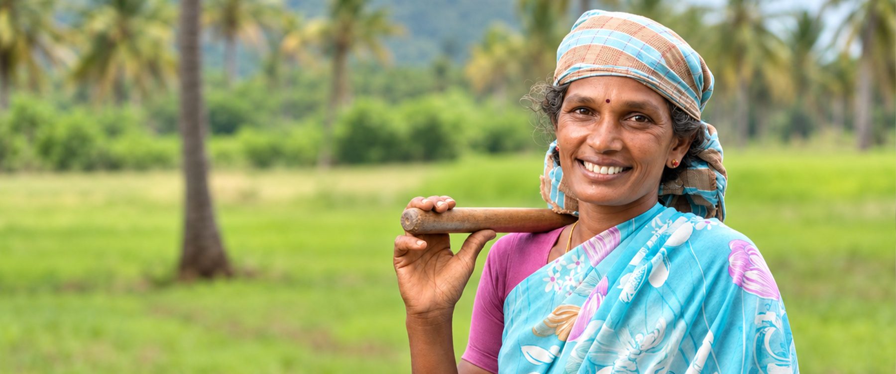 A farmer in her field